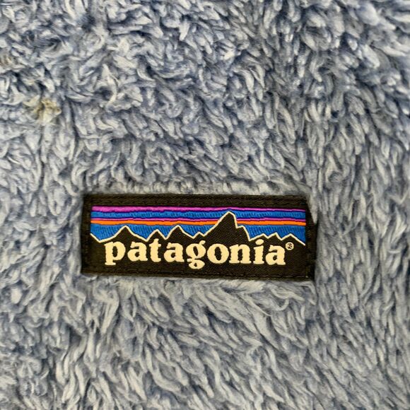 Patagonia Los Gatos 1/4 Zip Womens Size Small Blue Sherpa Fleece Pullover - Picture 3 of 16